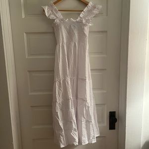 White Swiss Dot Hill House Nap Dress - XS